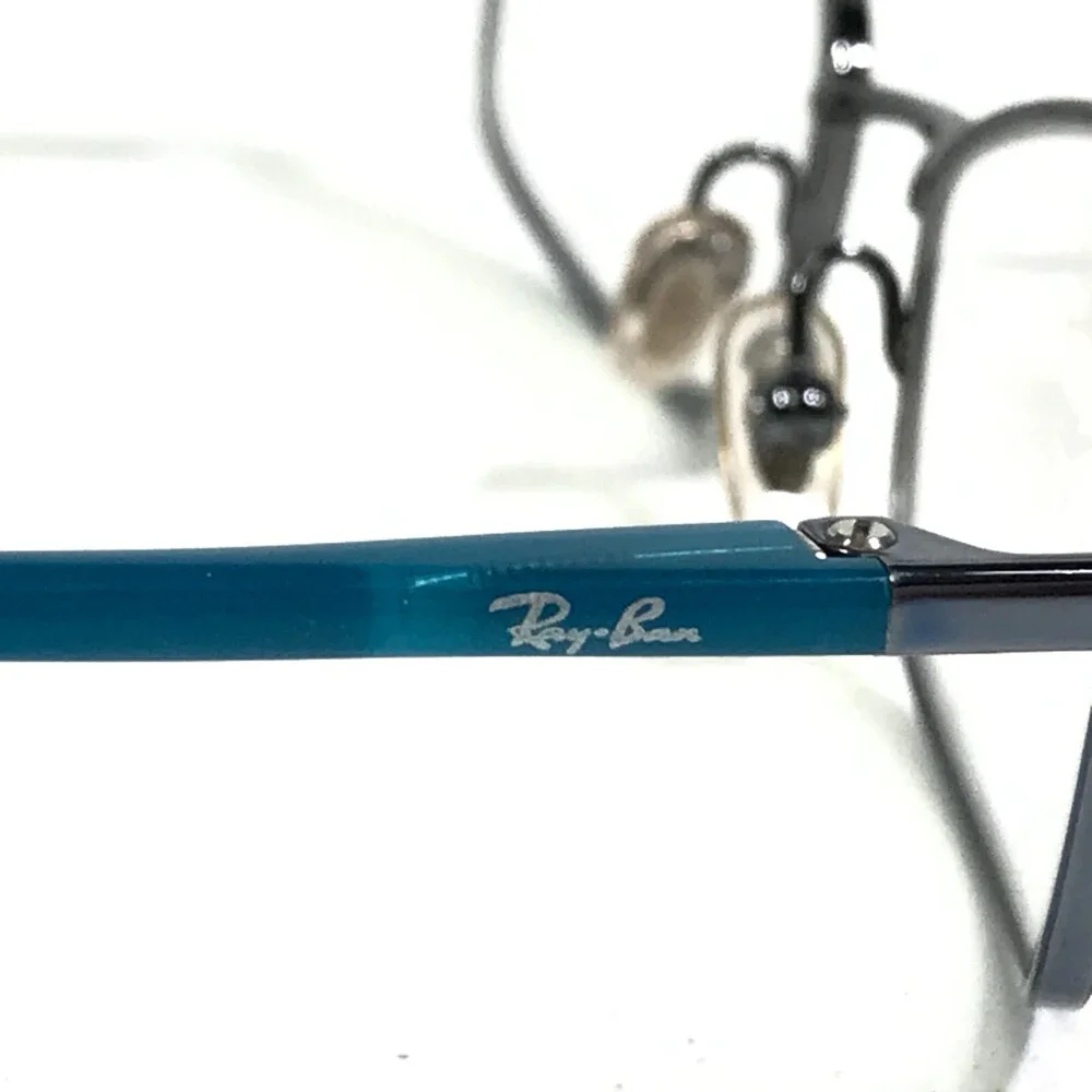 Ray-Ban RB6094 2507 Eyeglasses Frames Blue Silver Rectangular Full Rim 52-17-135